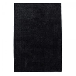 Tapis salle à manger 240x340 tissé anthracite rectangle motif uni JUFO