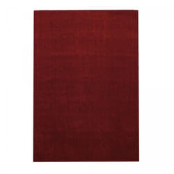 Jadorel - Tapis salon et chambre 80x150 rouge rectangle tissé motif uni soula