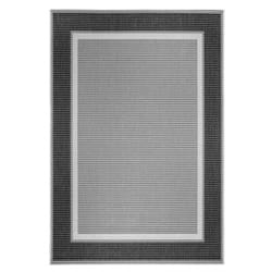 Tapis salon 160x230 tissé gris rectangle motif simple RONI