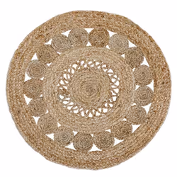 Un Amour De Tapis est une PME française, son entrepôt est en Essonne. tapis jute Ø150cm rond tissé beige JUTE RUG Impalo par ...