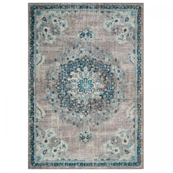 Tapis orient 120x170 bleu et bleu ciel rectangle motif traditionnel olda