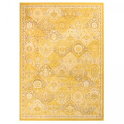 Tapis orient 160x230 jaune et blanc rectangle motif traditionnel OLNA