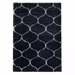 Un Amour De Tapis est une PME française, son entrepôt est en Essonne. tapis shaggy 140x200 rectangle tissé noir et blanc moti ...