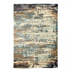 Jadorel - Tapis salon et chambre 60x110 marron et beige rectangle tissé motif abstrait oeuvro