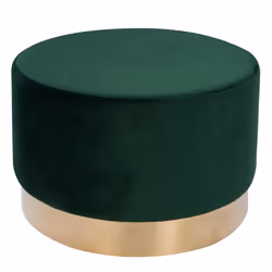 Tabouret semi artisanal en bois DAMO 55x55x43 vert foncé