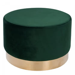 Tabouret semi artisanal en bois DAMO 55x55x43 vert foncé