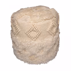 Tabouret semi artisanal en laine SEDE 35x35x35 naturel