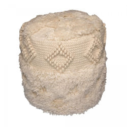 Tabouret semi artisanal en laine SEDE 35x35x35 naturel
