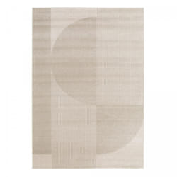 Tapis salon et chambre 160x230 beige et marron tissé motif géométrique contuni