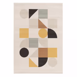 Un Amour De Tapis est une PME française, son entrepôt est en Essonne. tapis salon 160x230 tissé beige et jaune rectangle moti ...