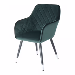 Fauteuil semi artisanal DERE 61x58,8x86 vert foncé et noir