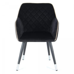 Fauteuil semi artisanal DERE 61x58,8x86 gris et noir