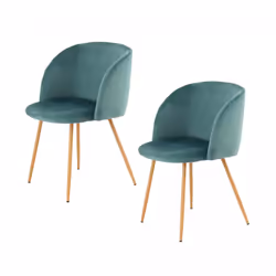 Chaise semi artisanal LOT DE 2 VENE 56x54x84 vert