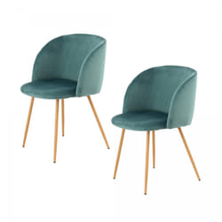 Chaise semi artisanal LOT DE 2 VENE 56x54x84 vert