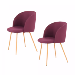 Chaise semi artisanal LOT DE 2 VENE 56x54x84 violet