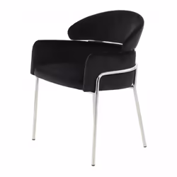 Fauteuil semi artisanal JIMU 57x58x79 noir et gris