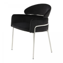 Fauteuil semi artisanal JIMU 57x58x79 noir et gris