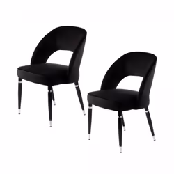 Fauteuil semi artisanal LOT DE 2 MANE 56x58x83 noir et gris