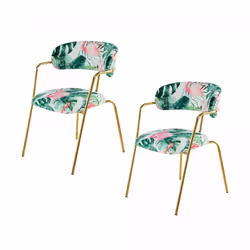 Fauteuil semi artisanal LOT DE 2 TAHO 61x58x79 multicolore