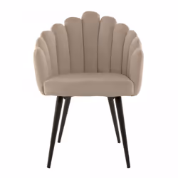 Fauteuil semi artisanal motif vintage MIFO 58x61,5x85 beige