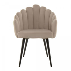 Fauteuil semi artisanal motif vintage MIFO 58x61,5x85 beige