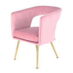 Fauteuil semi artisanal KEMA 63x60x77 rose