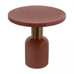 Table basse fait main en fer motif rétro-vintage JECU 51x51 taupe