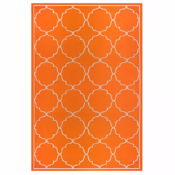 Tapis extérieur 140x200 tissé kilim orange CULA