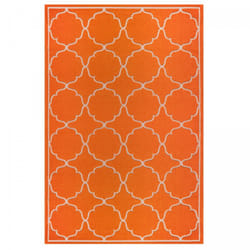 Tapis extérieur 140x200 tissé kilim orange CULA