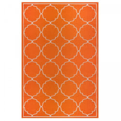 Jadorel - Tapis extérieur kilim 160x230 orange rectangle kuma