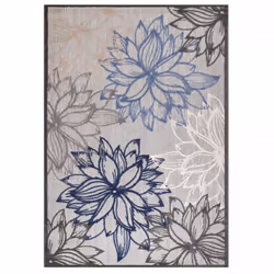Un Amour De Tapis est une PME française, son entrepôt est en Essonne. tapis extérieur Ø150cm rond tissé kilim gris et bleu CH ...