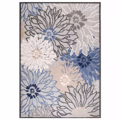 Un Amour De Tapis est une PME française, son entrepôt est en Essonne. tapis extérieur Ø150cm rond tissé kilim bleu et gris CH ...