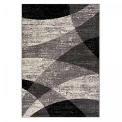 Tapis chambre 120x170 tissé gris rectangle motif géométrique VITE