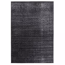 Un Amour De Tapis est une PME française, son entrepôt est en Essonne. tapis salon 140x200 tissé noir rectangle motif faux uni ...
