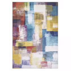 Un Amour De Tapis est une PME française, son entrepôt est en Essonne. tapis salon 160x230 tissé jaune et bleu rectangle motif ...