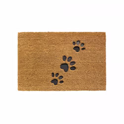 Un Amour De Tapis est une PME française, son entrepôt est en Essonne. Paillasson 40x60 tissé en coco DOG FOOT marron par Un A ...