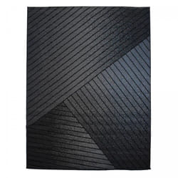 Tapis salon et chambre 235x320 noir et gris tissé motif géométrique AF1 heddal