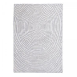 Impalo - Tapis salon et chambre en laine 120x170 crème fait à la main motif faux uni iz