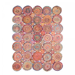 Tapis kilim 200x290 rectangle fait main en coton multicolore
