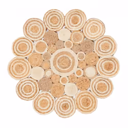 Un Amour De Tapis est une PME française, son entrepôt est en Essonne. tapis rond Ø80cm fait main en jute motif rond pour cham ...