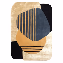 Un Amour De Tapis est une PME française, son entrepôt est en Essonne. tapis chambre 120x170 fait main en laine beige et bleu ...