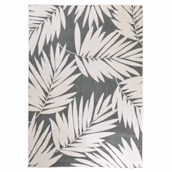 Tapis extérieur kilim reversible 120x170 LYN2 P REVERSIBLE vert et beige