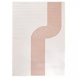 Dezenco - Tapis extérieur, kilim reversible LYN2 bm reversible 160x230 terracotta et crème