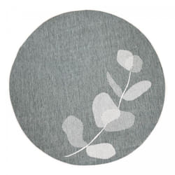 Tapis rond d'extérieur, kilim reversible EX1 D Ø100cm beige et vert