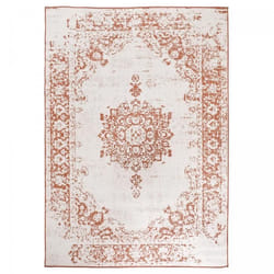 Tapis extérieur kilim reversible 120x170 LYN2 AU REVERSIBLE marron et crème