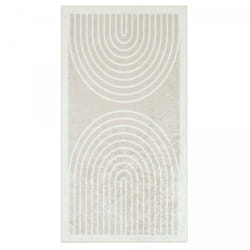 Dezenco - Tapis salon et chambre 160x230 beige rectangle tissé motif géométrique gutopia