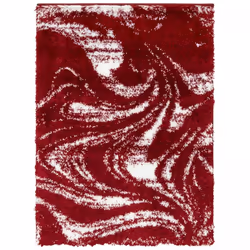 Un Amour De Tapis est une PME française, son entrepôt est en Essonne. tapis shaggy 120x160 rectangle tissé rouge et blanc mot ...