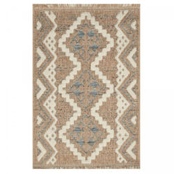 Dezenco - Tapis extérieur kilim 200x290 marron et bleu rectangle zephyr