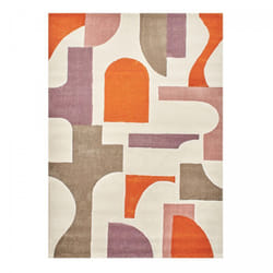 Tapis salon et chambre 120x160 gris et beige rectangle tissé motif géométrique echo 3