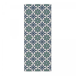 Unamourdetapis - Tapis extérieur kilim 80x200 vert et bleu rectangle casada 14